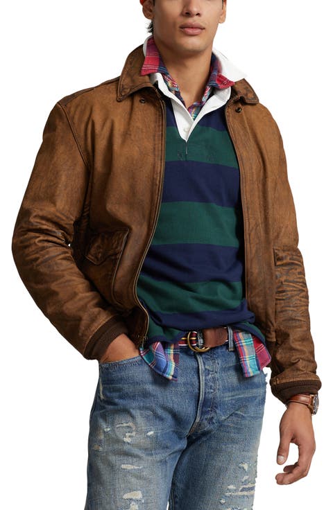 Leather A2 Bomber Jacket