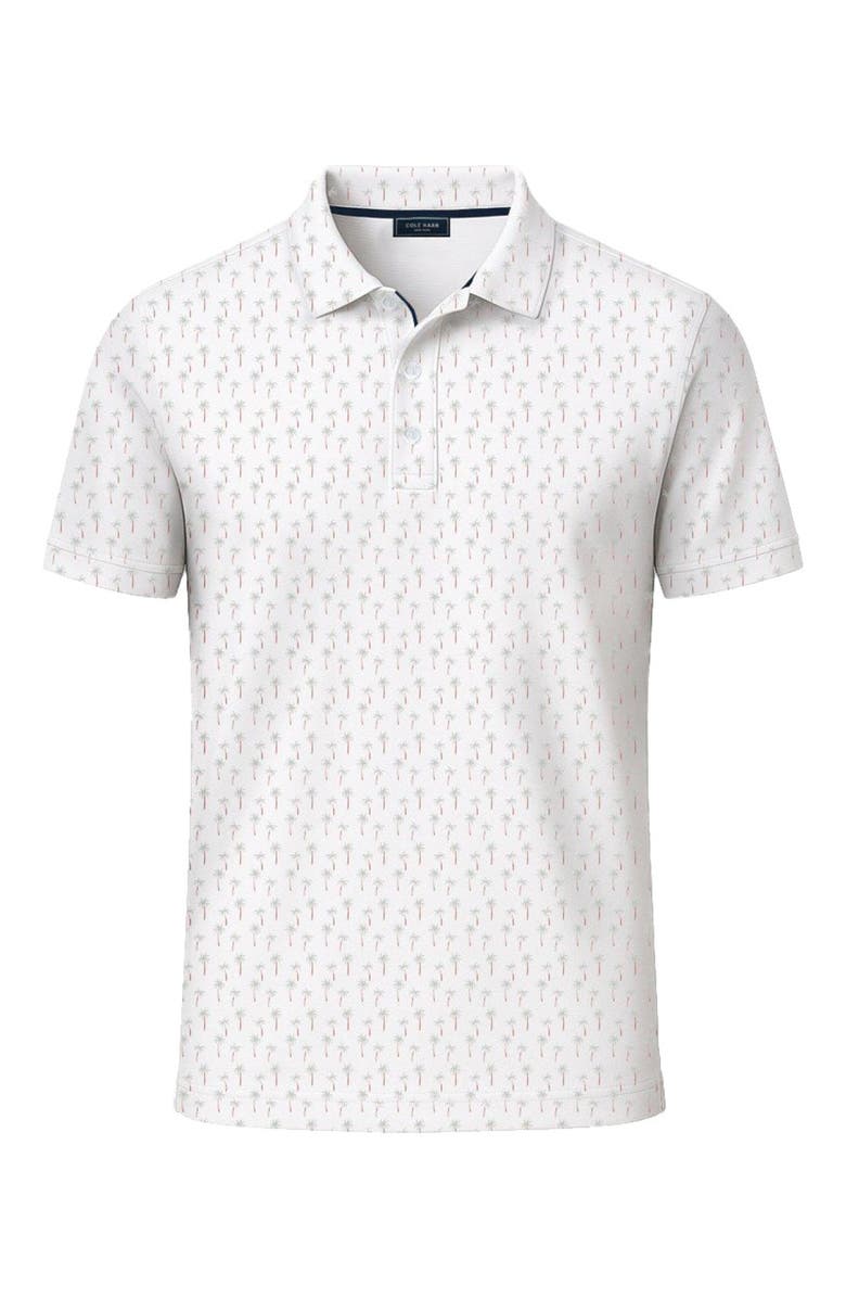 Cole Haan Golf Apparel Cobbler Polo, Alternate, color, White/Silt Green Palm Trees