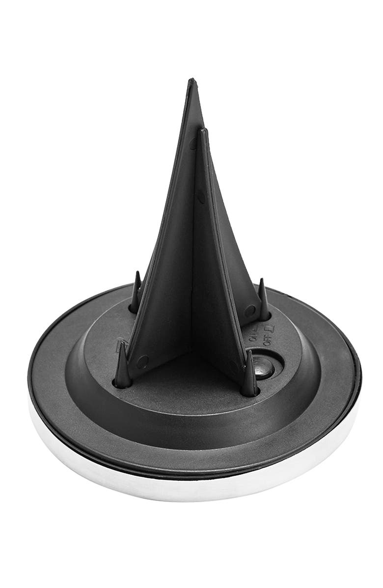 Glitzhome Set of 6 Solar Powered LED Pathway Ground Light, Alternate, color, Black