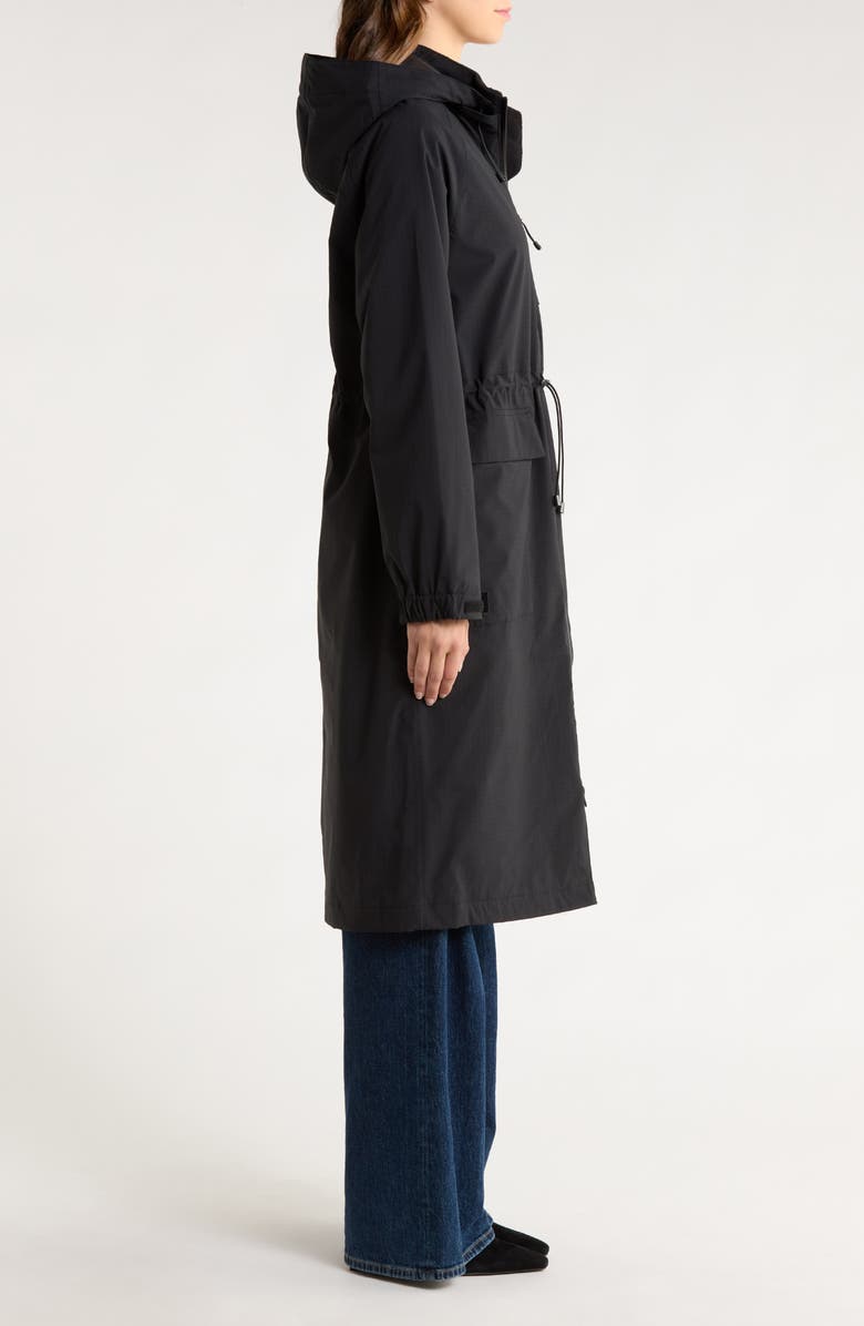 Ilse Jacobsen Thermal Water Repellent Long Hooded Jacket, Alternate, color, Black Beauty