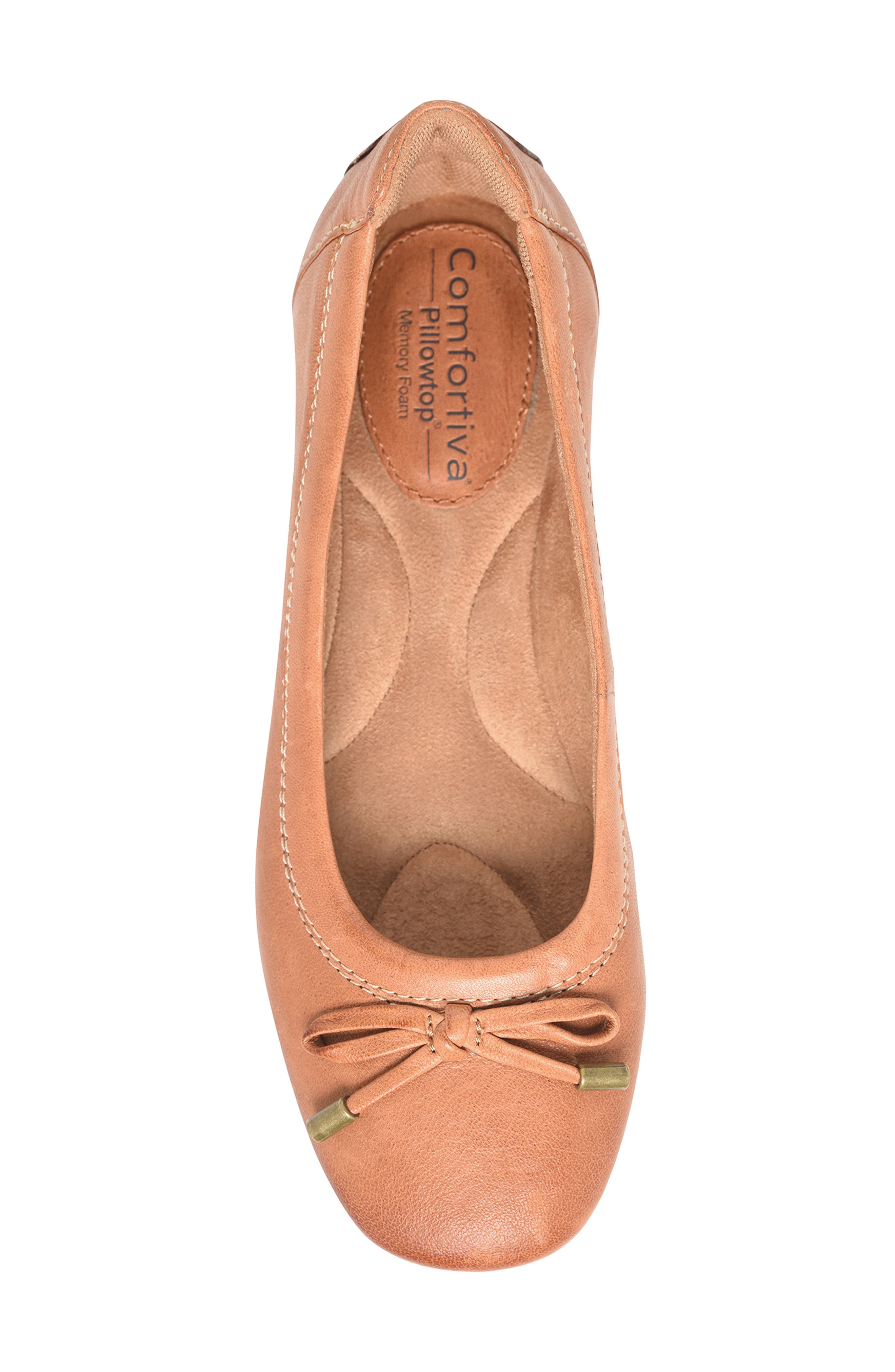Comfortiva Keegan Ballet Flat, Alternate, color, Luggage