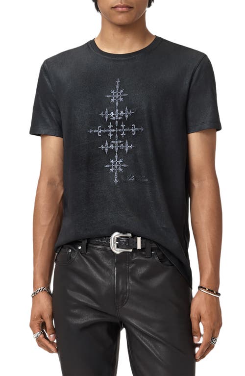 John Varvatos Wrought Iron Organic Cotton Graphic T-shirt In Black