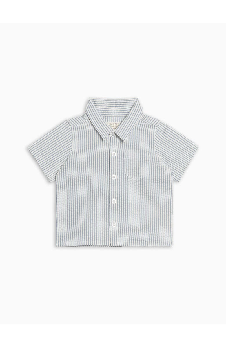 Colroed Organics Organic Landon Seersucker Button Down, Alternate, color, Shore Stripe/Sea