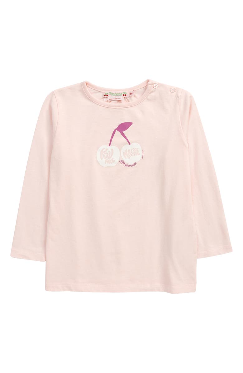 Bonpoint Tashina Cherry Organic Cotton Graphic Tee, Main, color, 