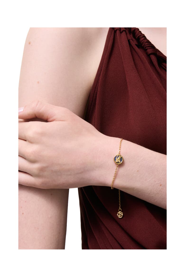 Knight Coin Bracelet, Alternate, color, Gold/blue