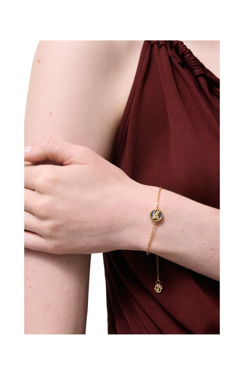 Burberry EKD Coin Bracelet, Alternate, color, Gold/Blue