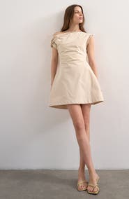 Topshop One-Shoulder Structured Minidress