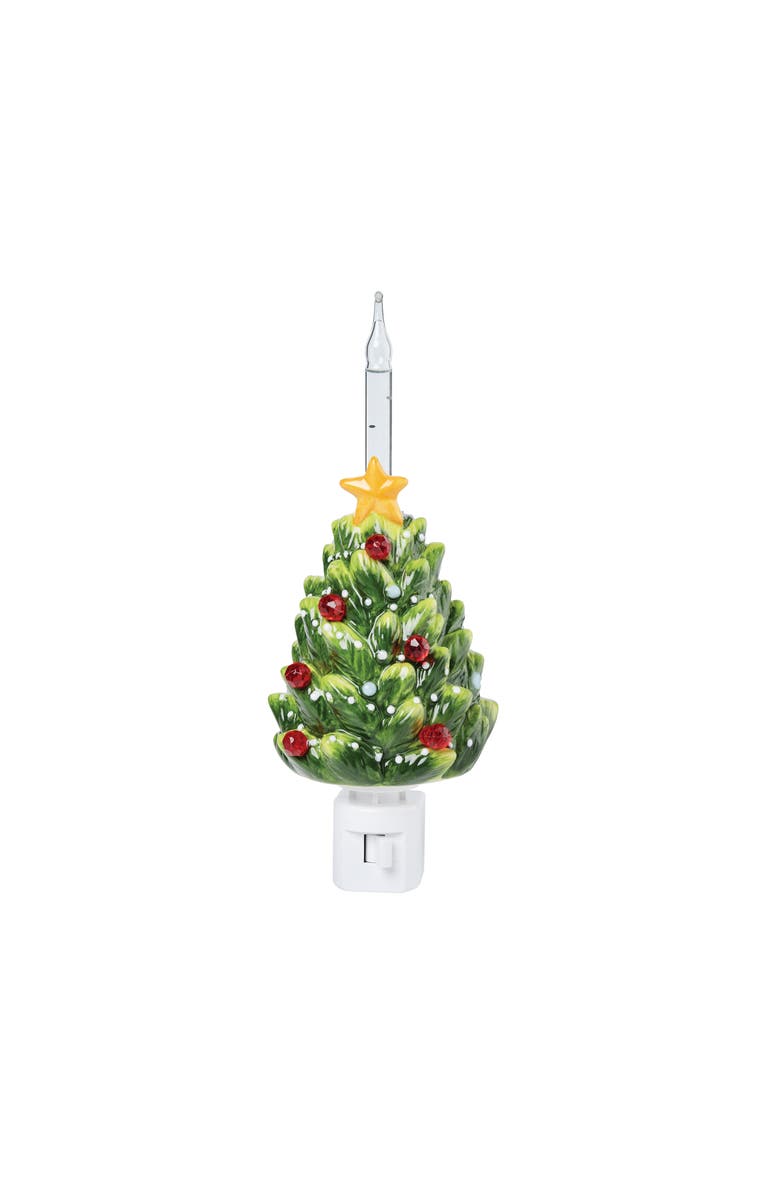 Gallerie II Christmas Tree Bubble Plug-In Night Light, Main, color, Green