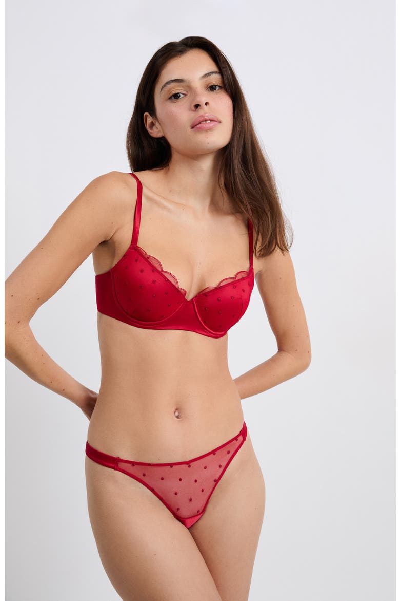 Divine Brazilian Cut Thong, Alternate, color, RED