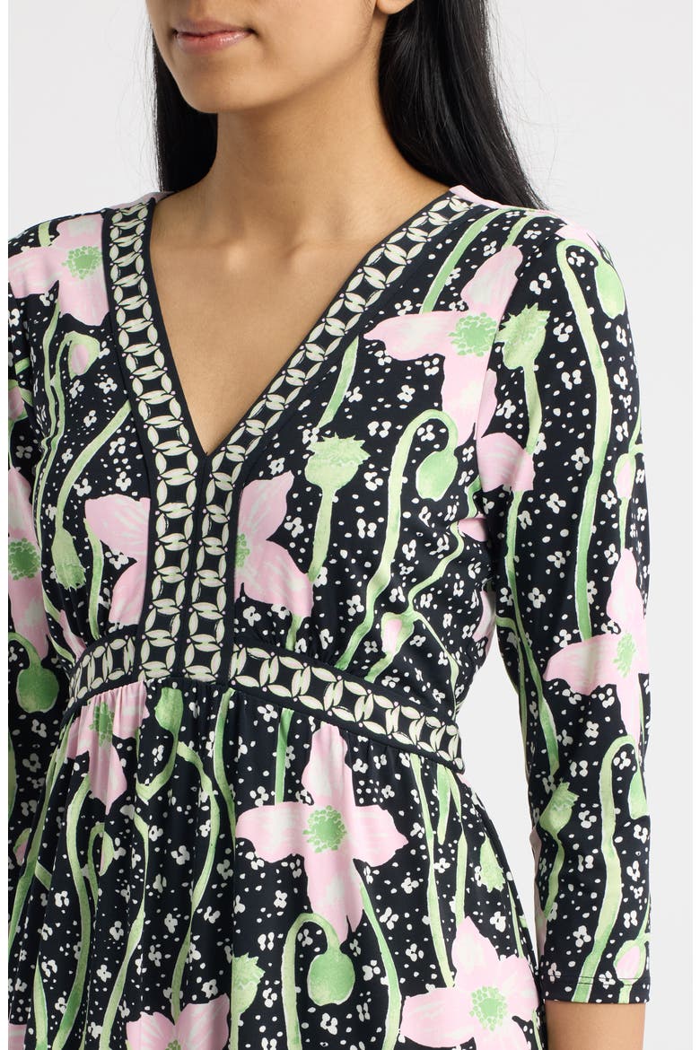 Harlynn Floral Print Maxi Dress, Alternate, color, ONYX BLUSHING BLOOMS