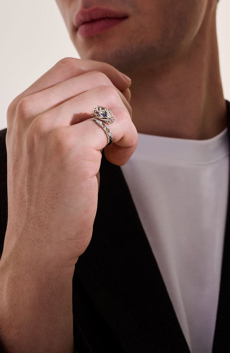 John Hardy Naga Bypass Ring, Alternate, color, Silver