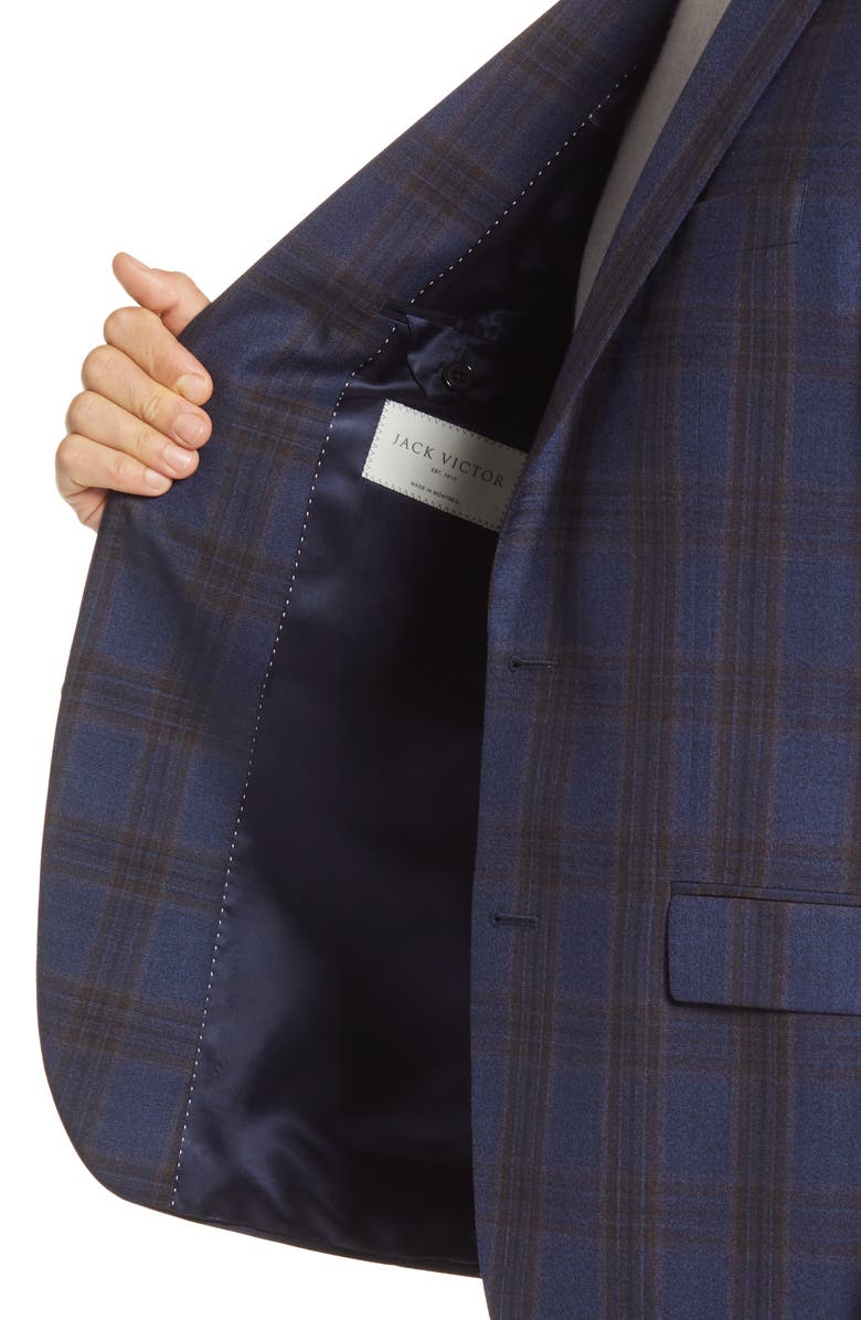 Jack Victor Midland Plaid Wool Sport Coat, Alternate, color,