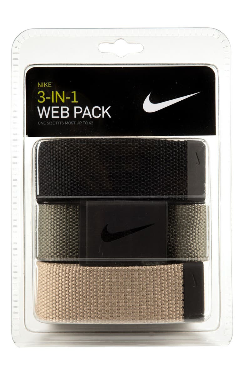 Nike 3-for-1 Web Belts, Main, color, 
