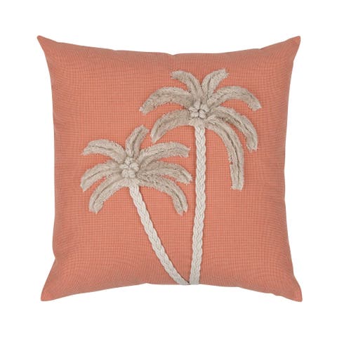 Escape Handmade Applique Indoor & Outdoor Woven Accent Pillow