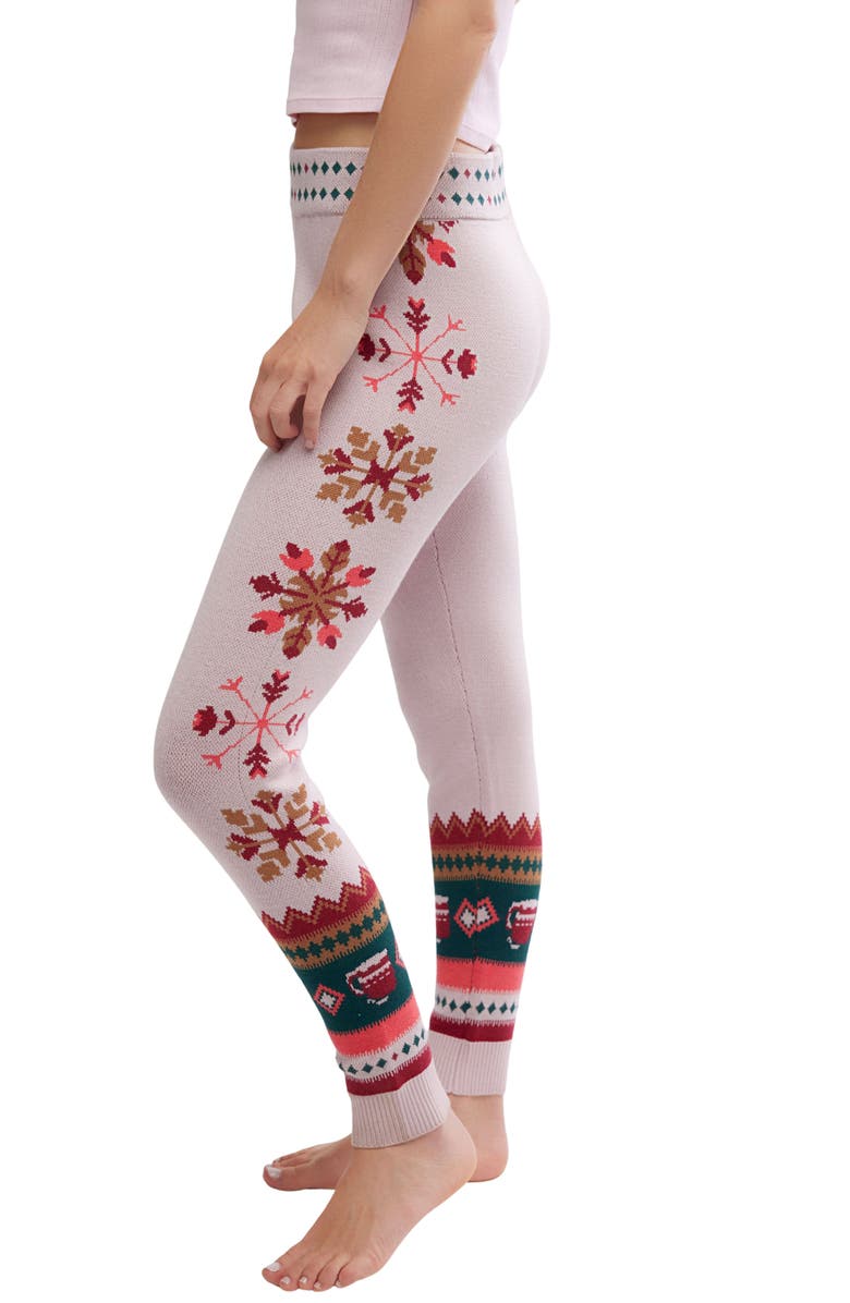Free People Falala Fair Isle Leggings, Alternate, color, Snowy Sips Combo