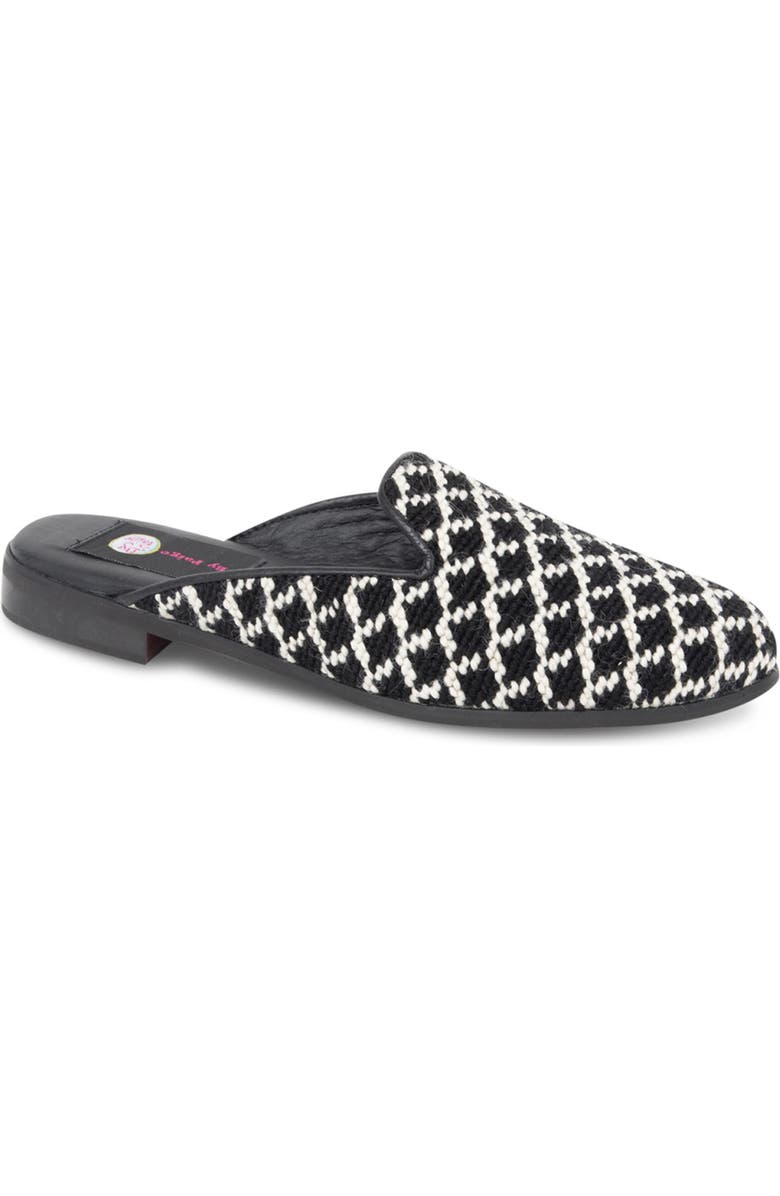 ByPaige Needlepoint Houndstooth Mule, Main, color,