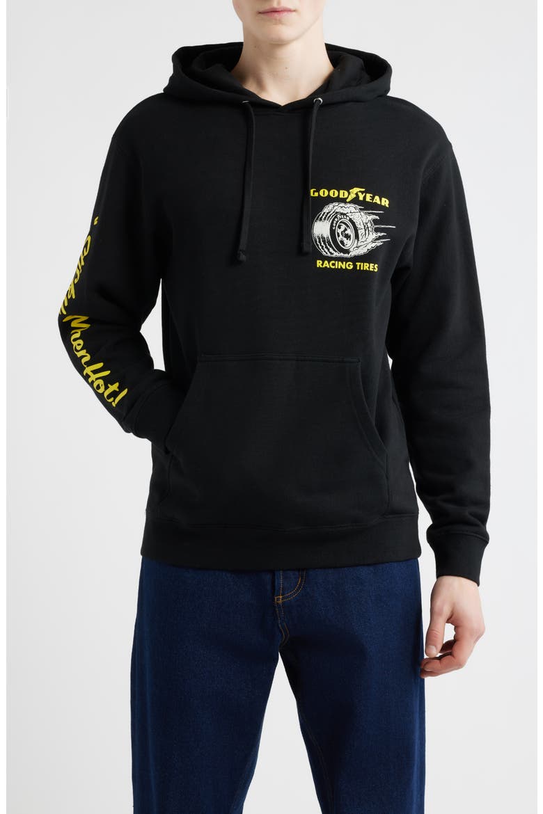 x Goodyear Cheater Slick Graphic Hoodie, Main, color, BLACK