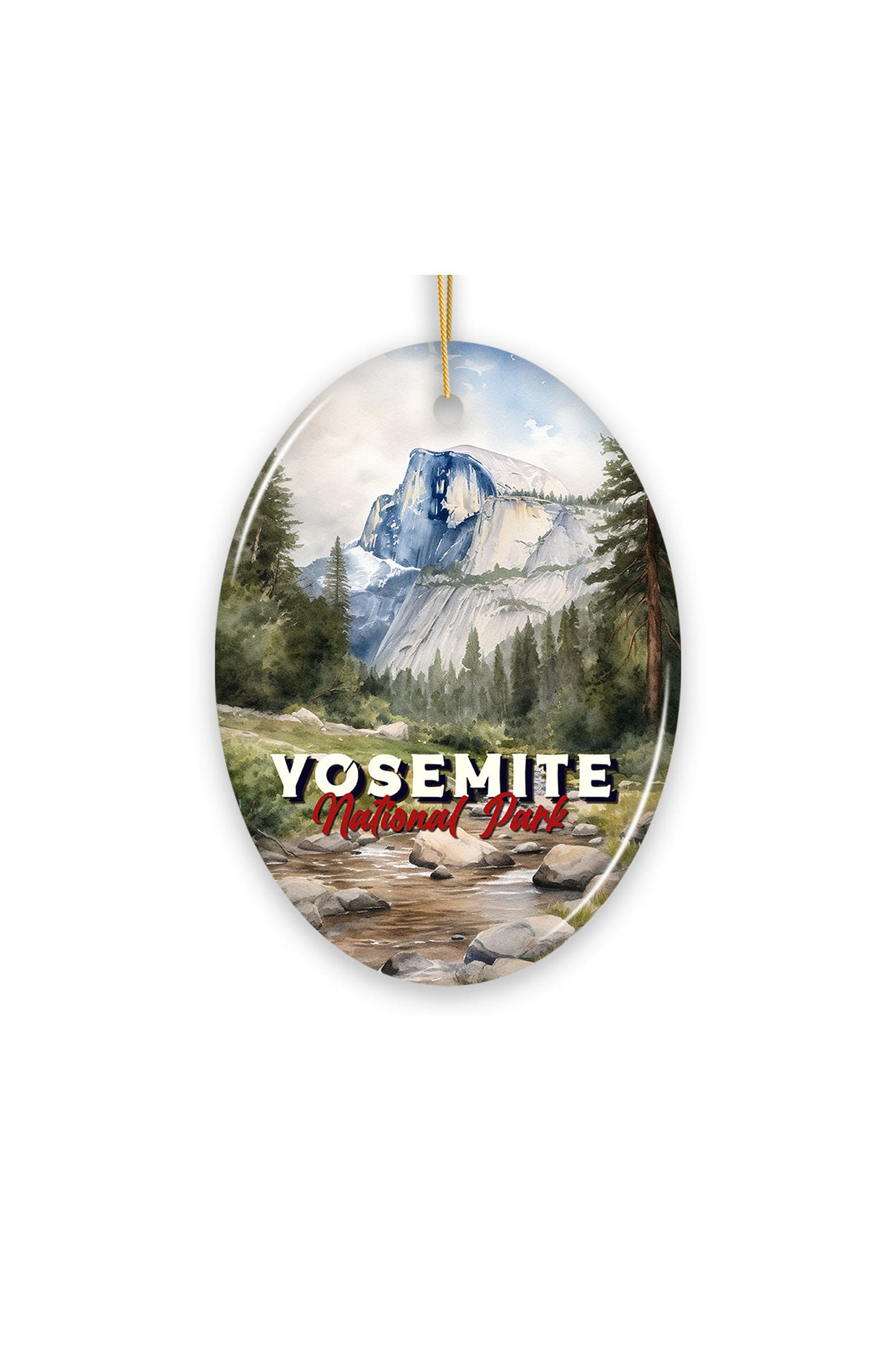 Monolith Code Editor OrnamentallyYou Yosemite El Capitan Watercolor Oval Ornament | Nordstrom