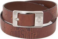 EAGLES WINGS Ohio State Buckeyes Brandish Leather Belt - Brown