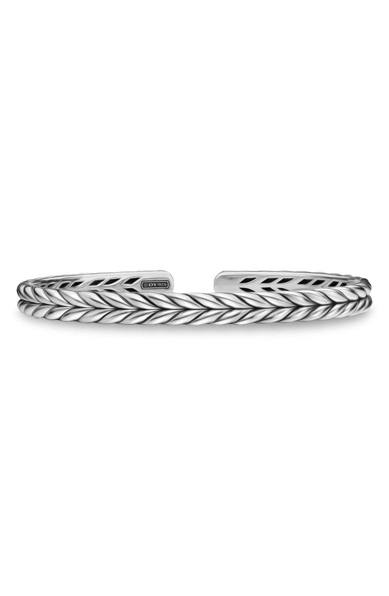 David Yurman Chevron Flex Bracelet in Sterling Silver, Main, color, Silver