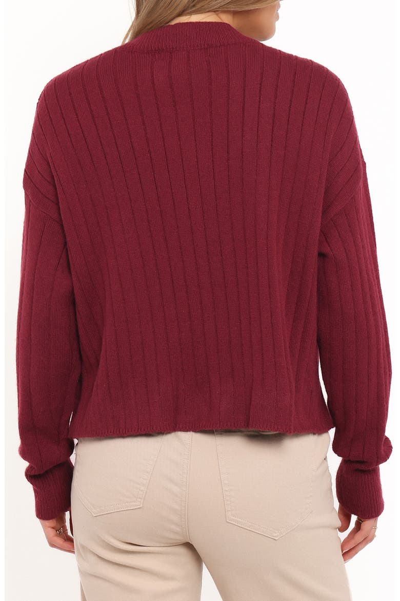 Loulani Heart Button Cardigan, Alternate, color, CHERRY