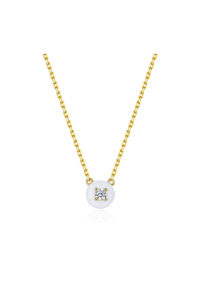 Anna Zuckerman Petit Cupcake Necklace, Main, color, White/Yellow Gold