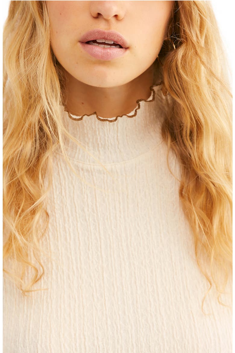 Ela Turtleneck Top, Alternate, color, ALMOND