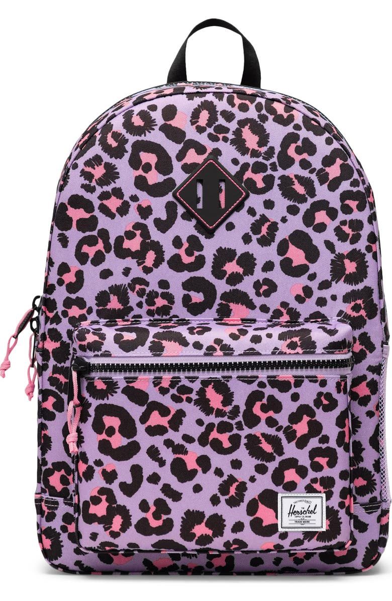 Herschel Supply Co. Kids' Heritage Youth Backpack, Main, color, Scribble Leopard Sachet Pink
