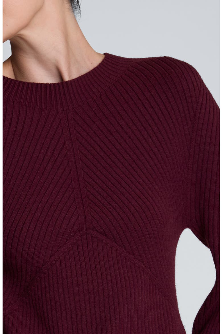 Seamless Mock Neck Sweater, Alternate, color, SUGAR BEET