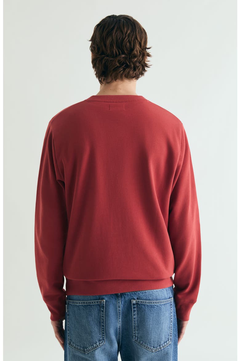 Contrast embroidered sweatshirt, Alternate, color, Red