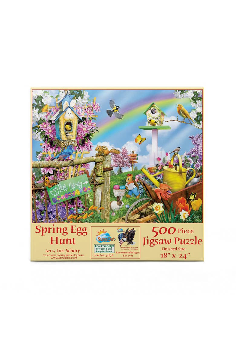 Spring Egg Hunt 500 piece Jigsaw Puzzle for Adults, Alternate, color, Multicolor