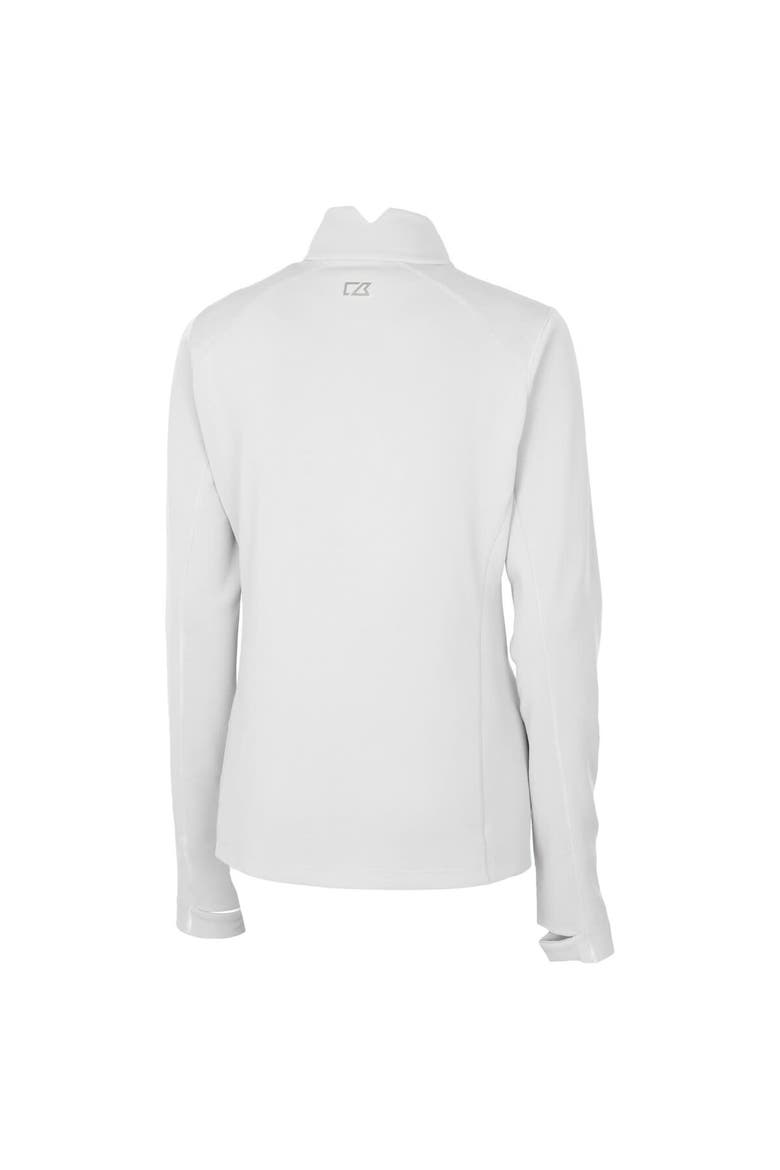 Women's Cutter & Buck White Los Angeles Angels City Connect Traverse Stretch Quarter-Zip Pullover Top, Alternate, color, White