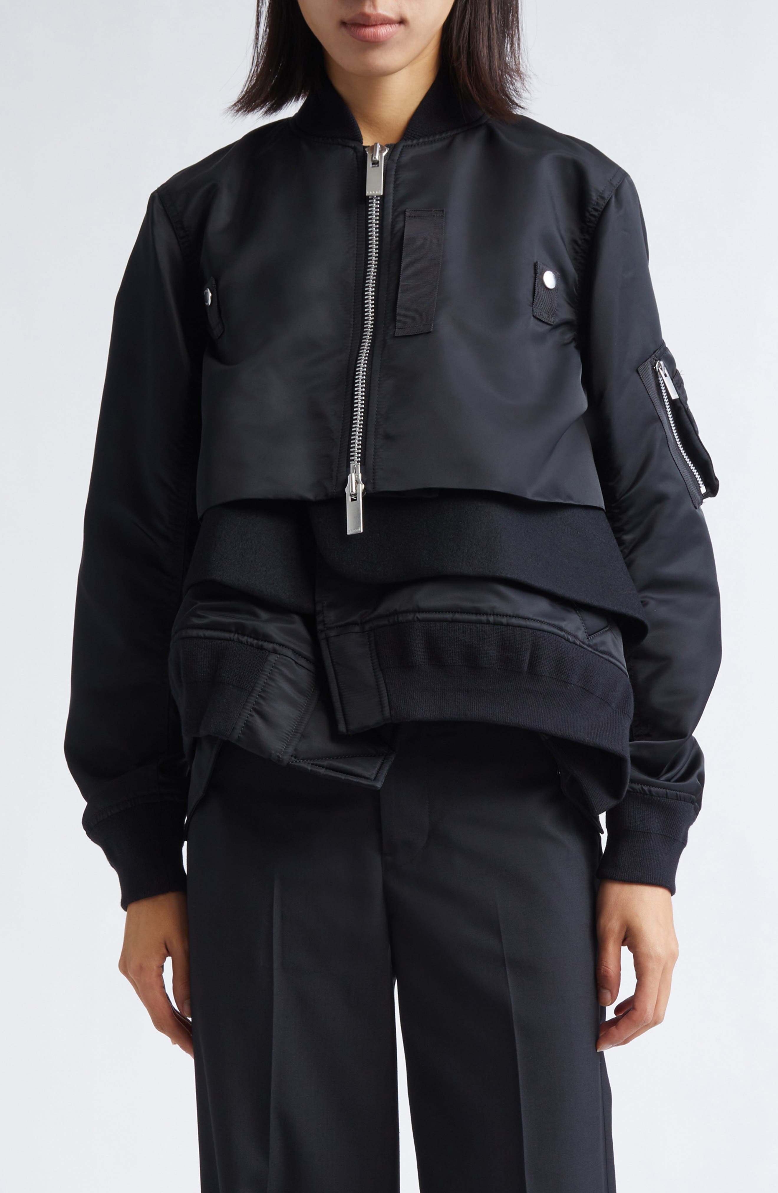 23AW Nylon Twill Blouson 2way MA-1キュプラ Nylon Twill Blouson | 23AW 2way MA-1キュプラ サカイ - sacai