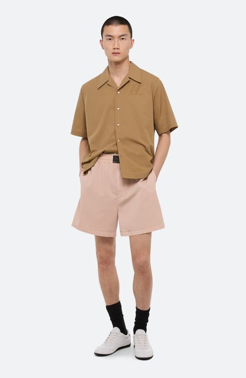 Helmut Lang Relaxed 5.5 Pull On Shorts In Pink