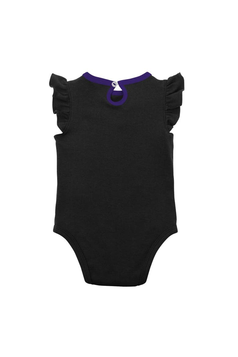 Girls Newborn & Infant Black/Heather Gray Colorado Rockies Little Fan Two-Pack Bodysuit Set, Alternate, color, Black