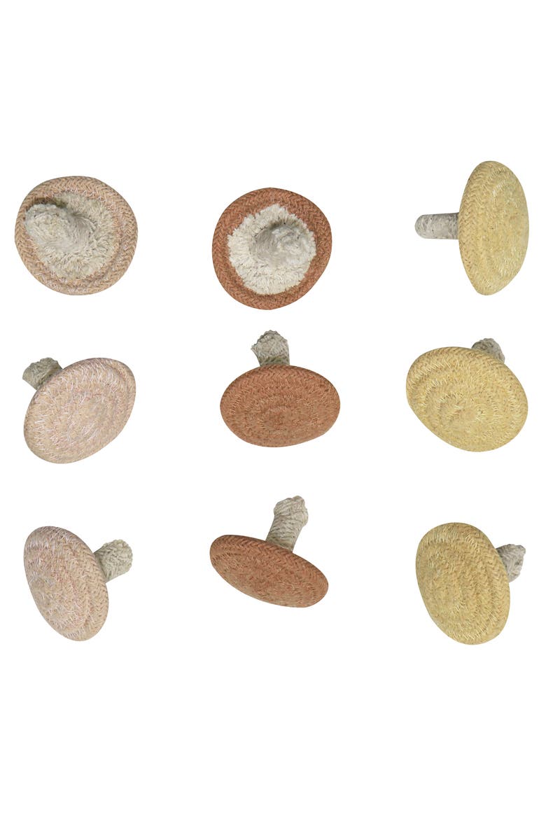 Mushroom Washable Cotton Play Rug, Basket & Chanterelles Set, Alternate, color, OLIVE HONEY CHESTNUT NATURAL