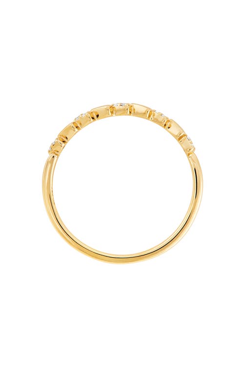 Frankie & Zoe Diamond Zigzag Band Ring In Gold