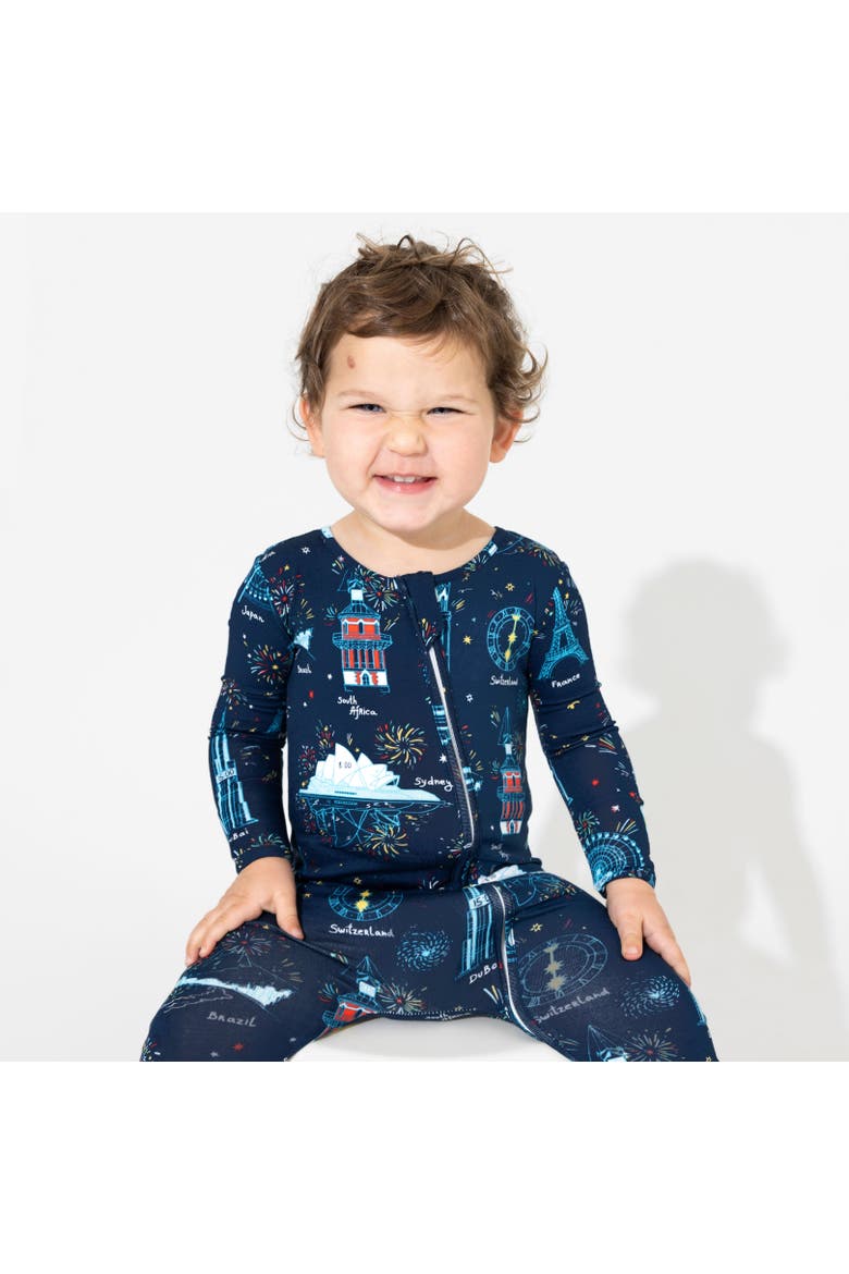 Baby New Year's Worldwide Countdown Convertible Footie, Alternate, color, New Year's Worldwide Countdown