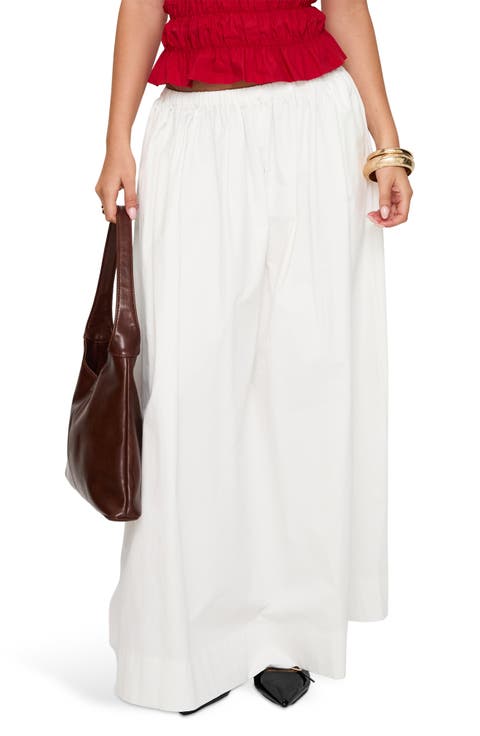 Felipa Low Rise Cotton Maxi Skirt