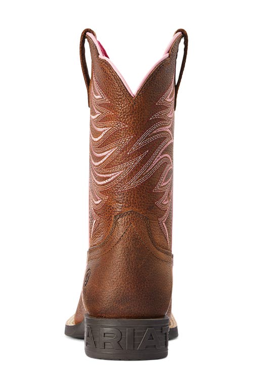 Ariat Kids' Firecatcher Western Boot In Brown