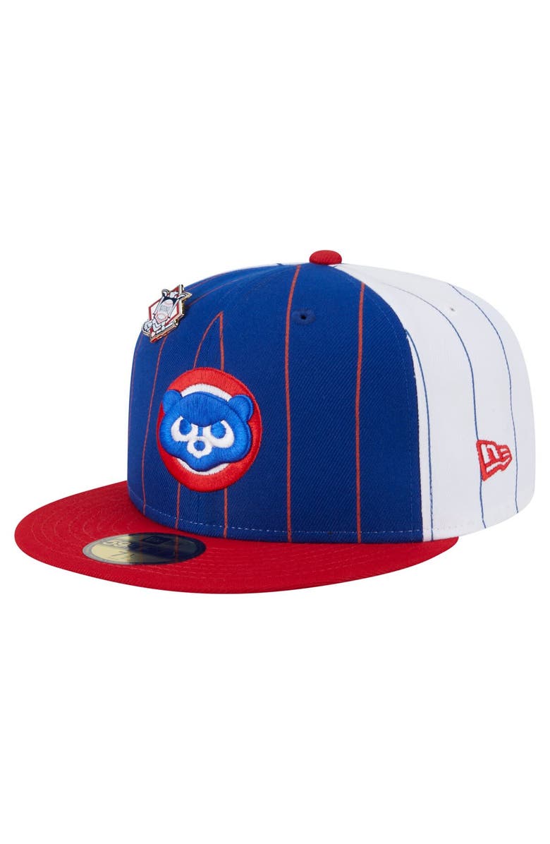 New Era Men's New Era  Royal Chicago Cubs Pinstripe 59FIFTY Fitted Hat, Main, color, 