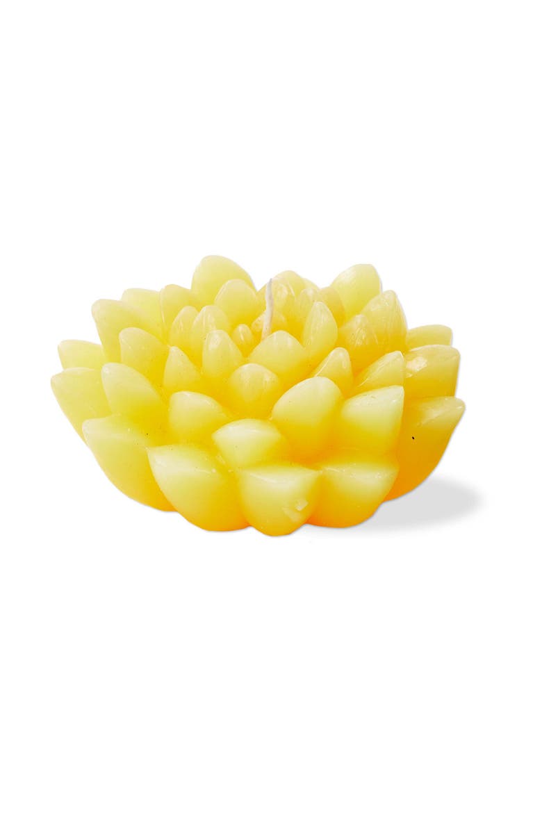 tag Blossom Flower Shaped Yellow Paraffin Wax Candle 2.5 Hours, Main, color, Yellow