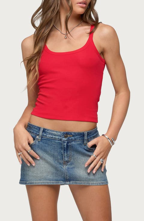 Basic Babe Stretch Cotton Crop Camisole