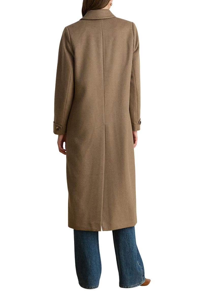 Longline Wool Blend Reefer Coat, Alternate, color, TRUFFLE