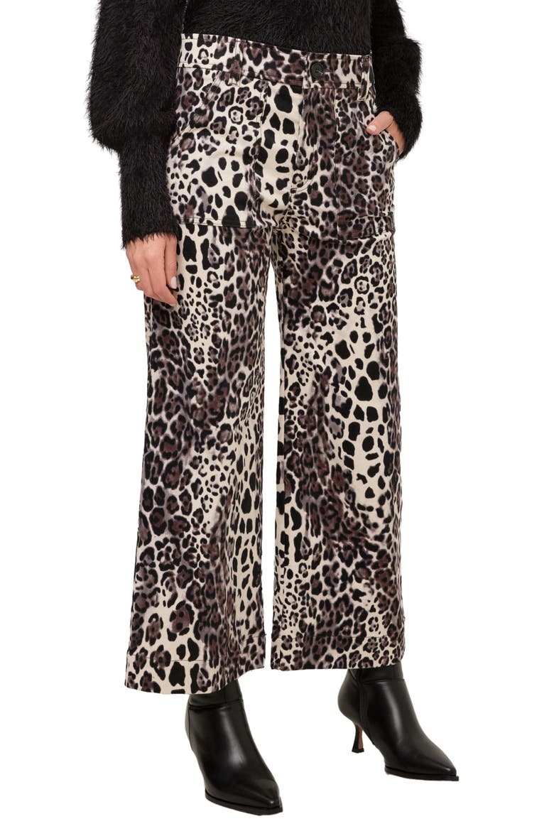 Rylee Print Wide Leg Cropped Pants, Alternate, color, PRINT