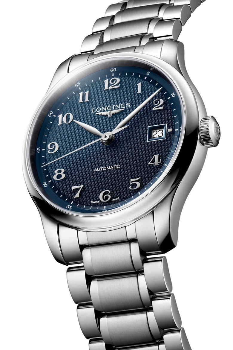 Master Collection Automatic Bracelet Watch, 39mm, Alternate, color, BLUE