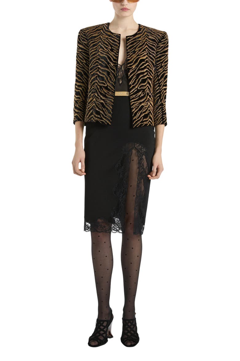 Velvet Jacket with Tiger Embroidery, Main, color, multicolor