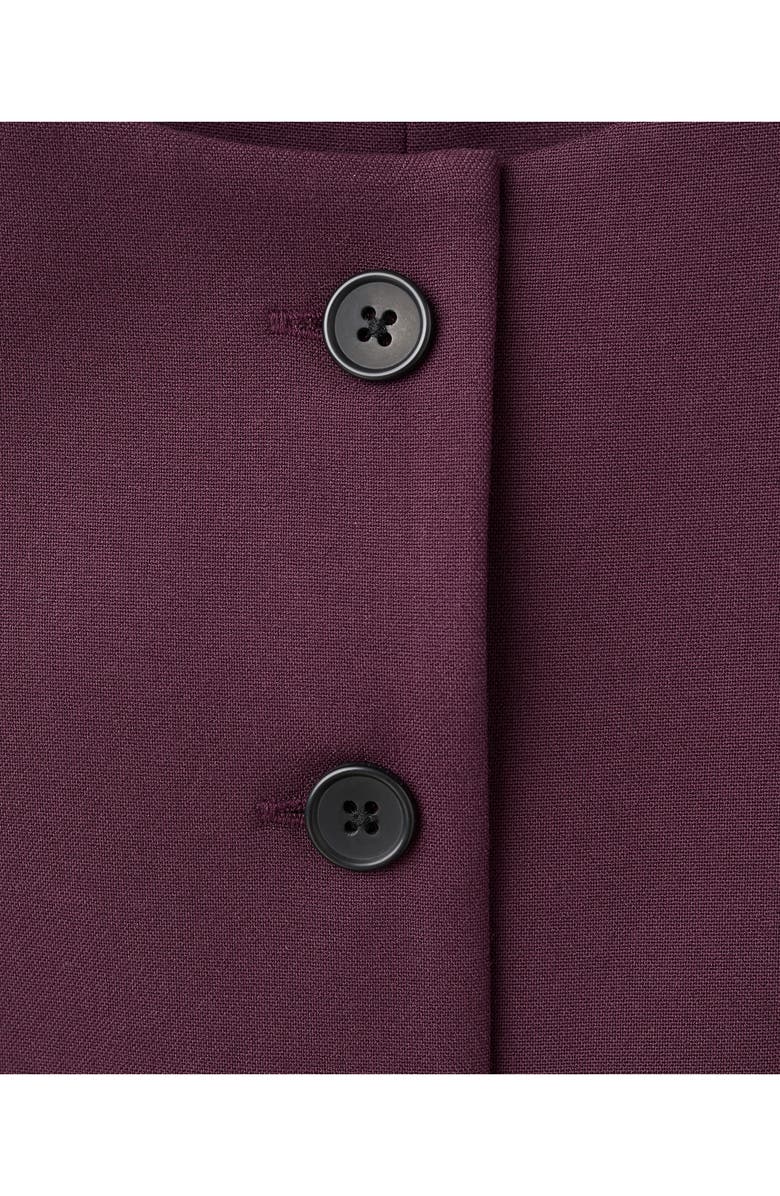 MANGO Button Front Suit Vest, Alternate, color, Maroon