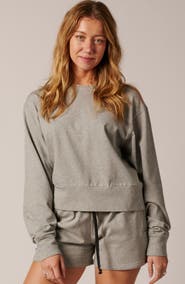 LEISURE LAB Womens Cotton Lounge Crew