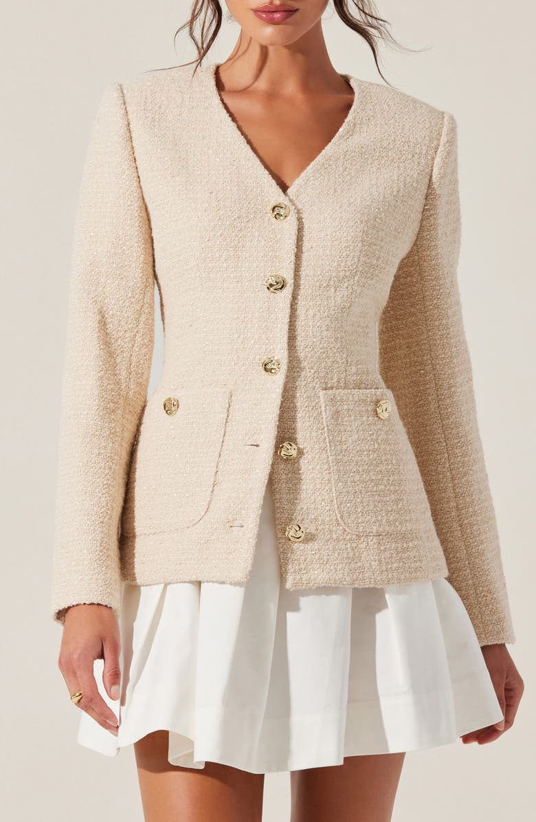 ASTR the Label Lysanor Tweed Jacket, Main, color,